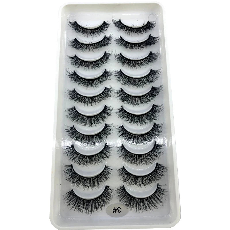 Faux cils 3D en vison pour un maquillage naturel