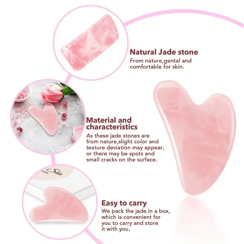 Rouleau de jade Gua Sha en pierre naturelle