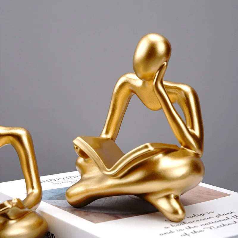 Figurine de sculpture abstraite Le Penseur