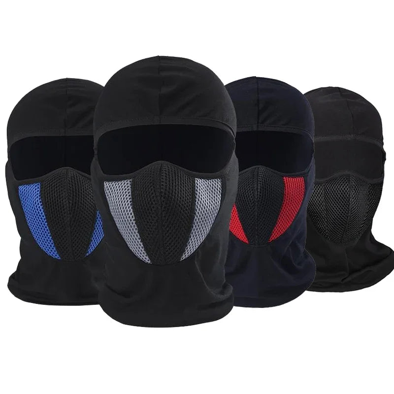 Masque facial intégral de moto respirant