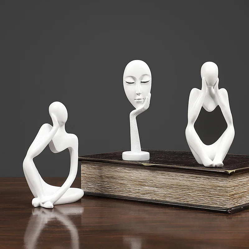 Figurine de sculpture abstraite Le Penseur