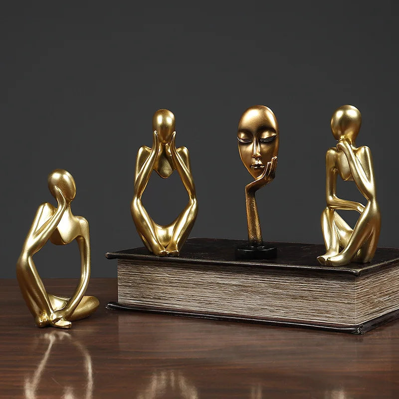 Figurine de sculpture abstraite Le Penseur
