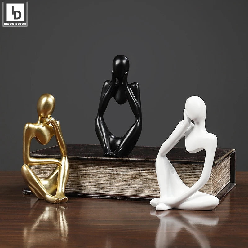 Figurine de sculpture abstraite Le Penseur