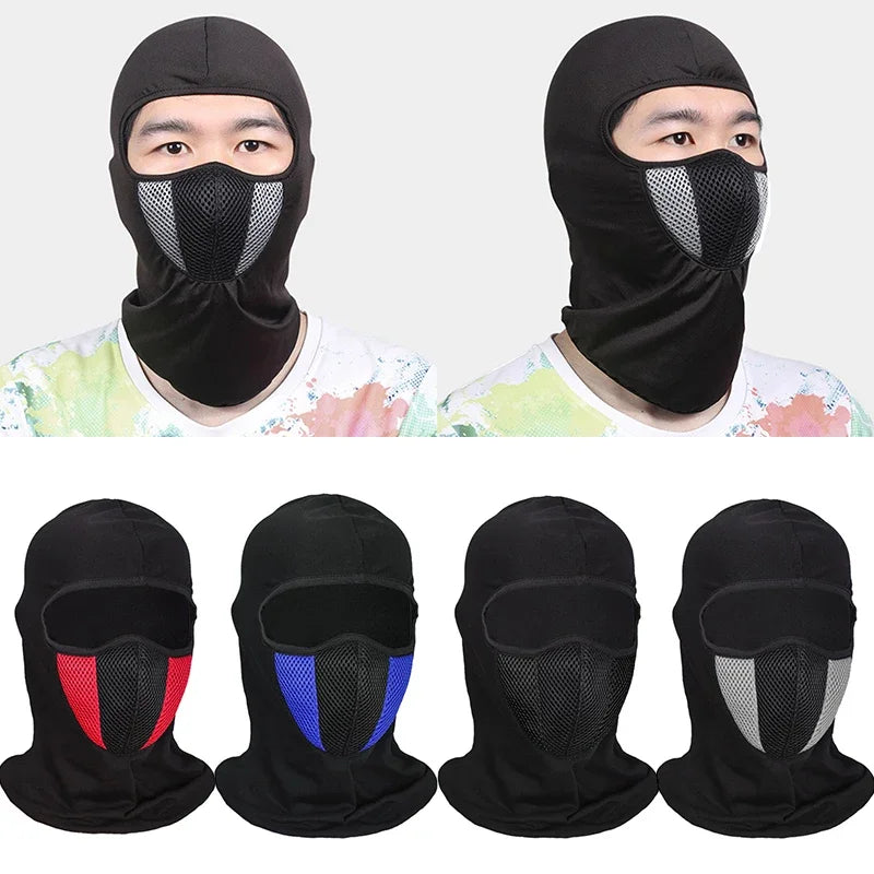 Masque facial intégral de moto respirant