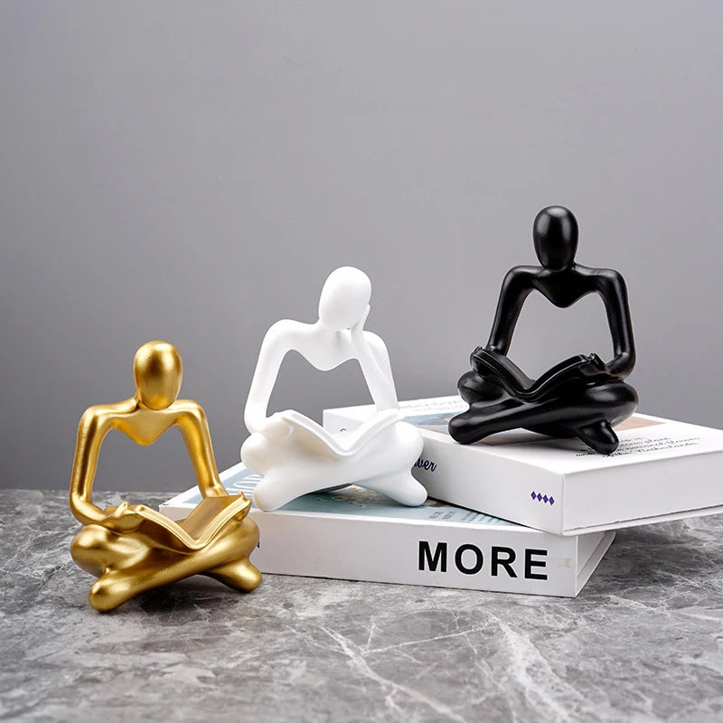 Figurine de sculpture abstraite Le Penseur