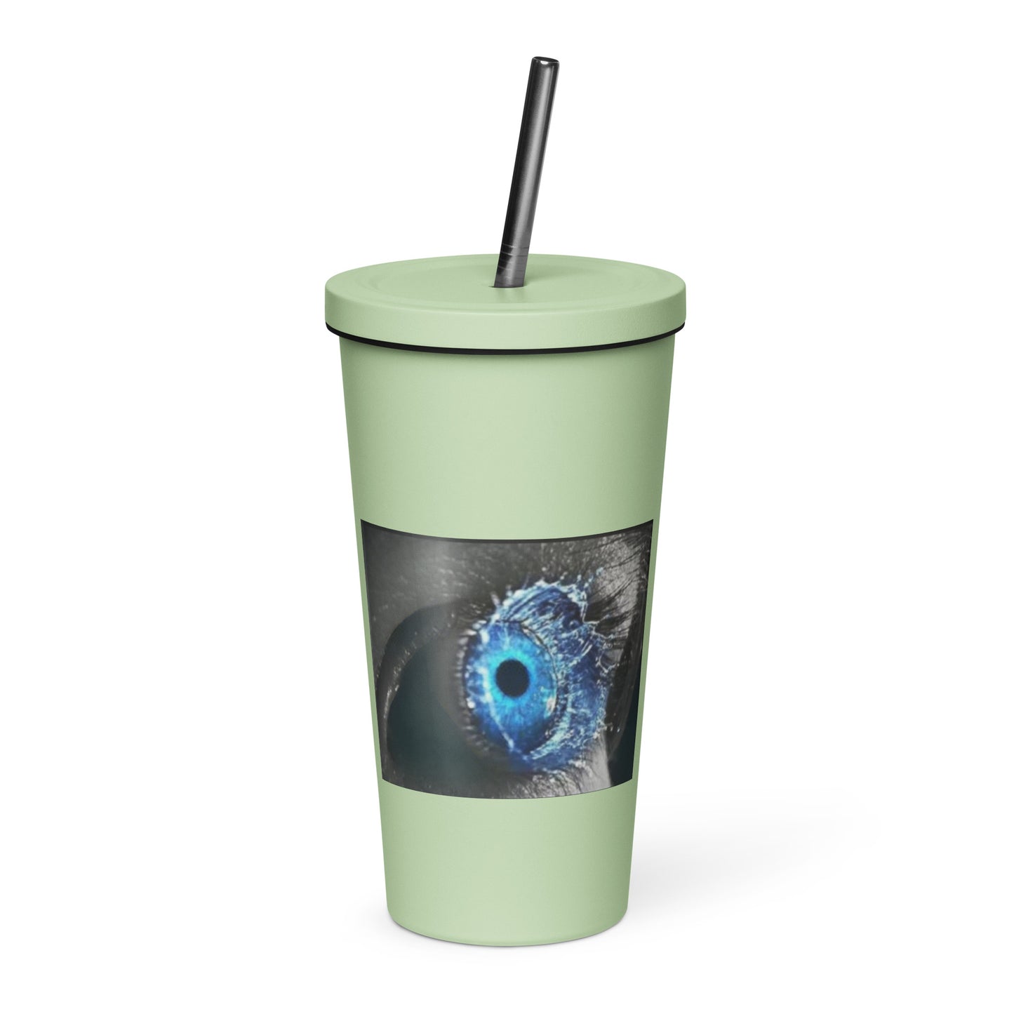 Gobelet isotherme avec paille