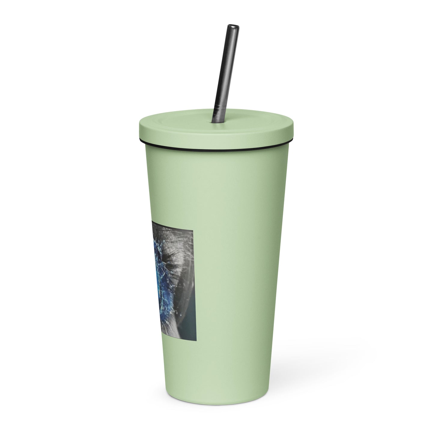 Gobelet isotherme avec paille