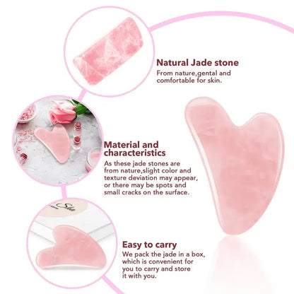 Rouleau de jade Gua Sha en pierre naturelle