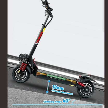 Trottinette Électrique EMANBA X4 Puissante avec 2*800W Moteurs Doubles 10 Pouces Hors Route