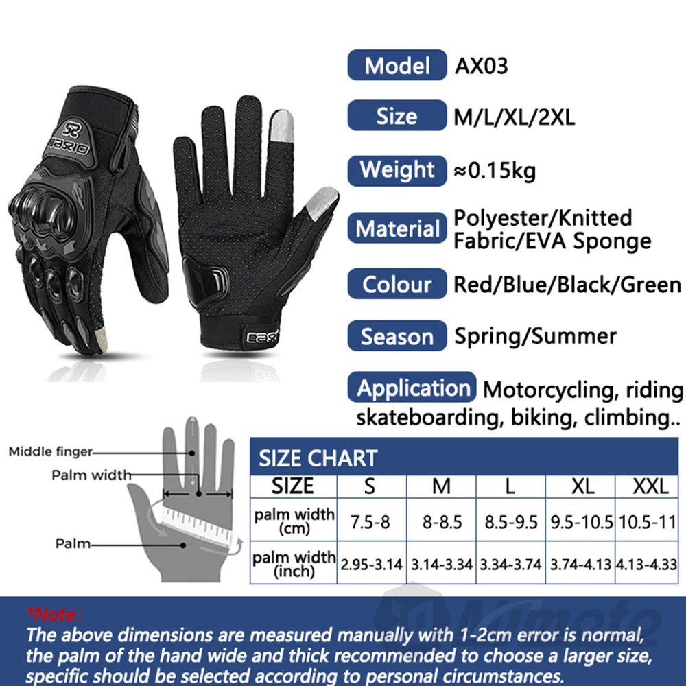 Gants de moto respirants été