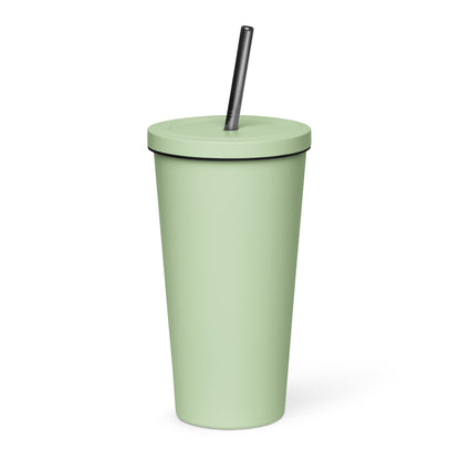 Gobelet isotherme avec paille