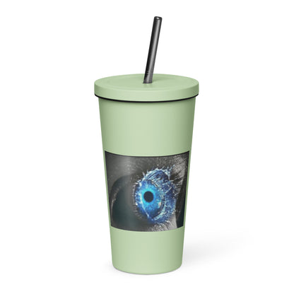 Gobelet isotherme avec paille